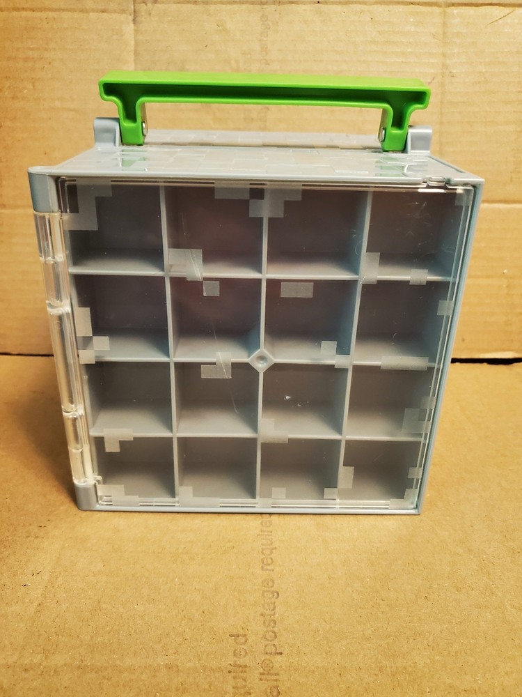 Minecraft Mini Figure Collector Case Stone Cube Playset Storage & Display Box.