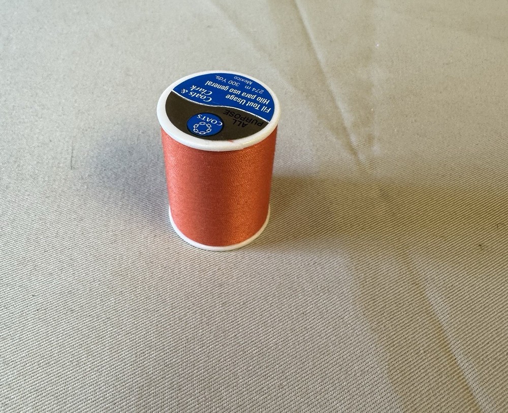 Orange Coats and Clark Machine Embroidery Thread 2-Cones Polyester