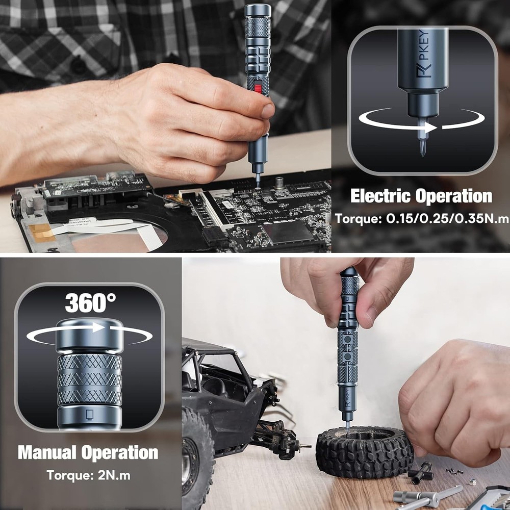 Precision Electric Screwdriver with Magnetic Bits & Ergonomic Design for Repairs