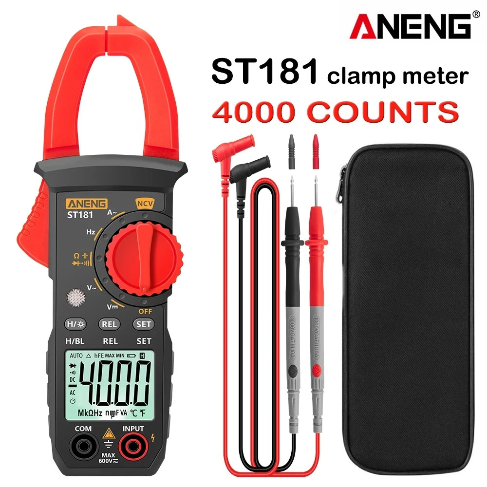 Digital Multimeter Tester AC DC Volt Ohm Amp Clamp Meter Auto Range LCD Handheld