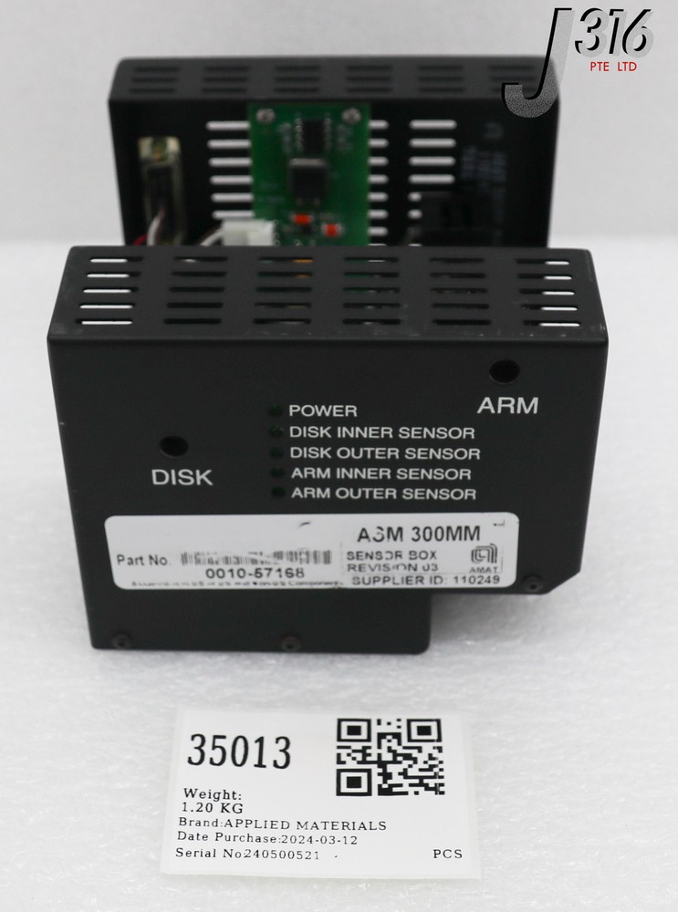 35013 APPLIED MATERIALS SENSOR BOX, ASM 300MM 0010-57168