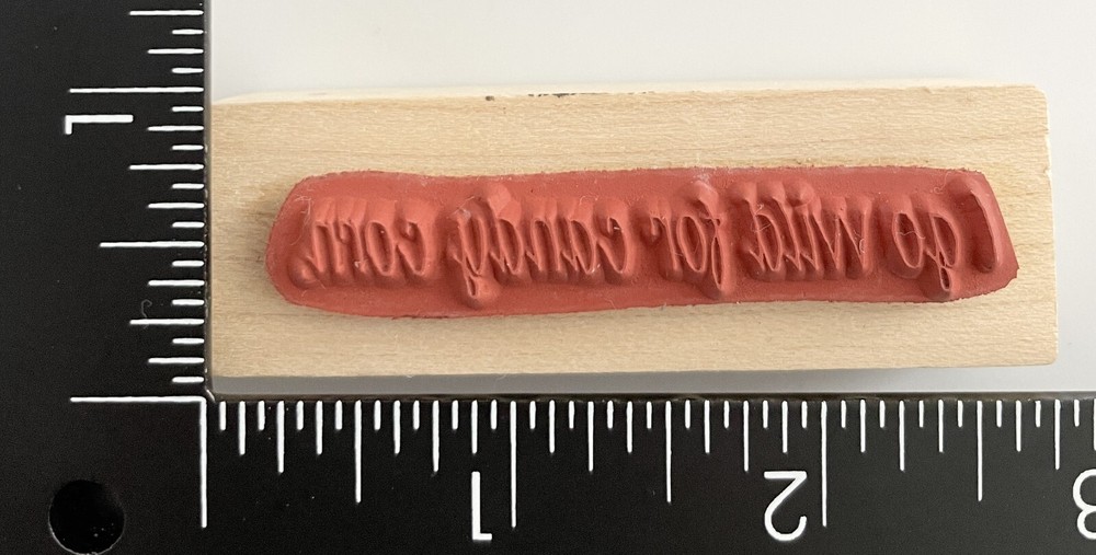 Visual Image Printery I Go Wild For Candy Corn Rubber Stamp