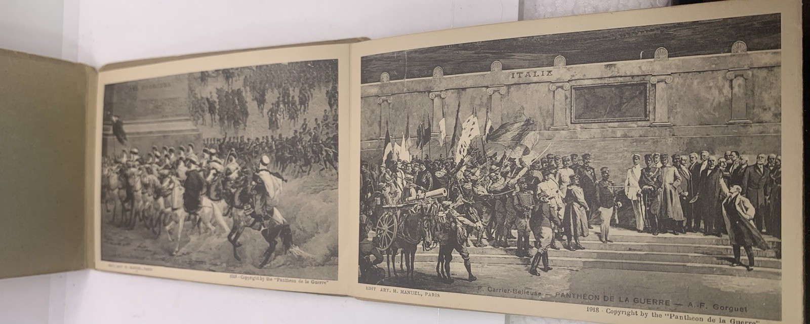 Souvenir Book, Panthéon de la Guerre Cards, 1918 Paris, WW I Images, Set Of 20