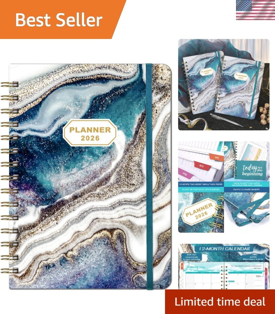 Durable 2026 Planner - Complete Weekly & Monthly Organizer with Extra Features