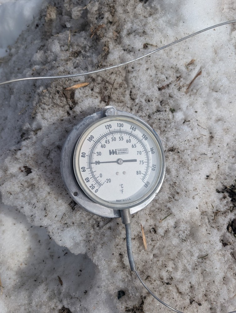 Water Temperature Probe That Theads In 3/4" Pipe Cupping.