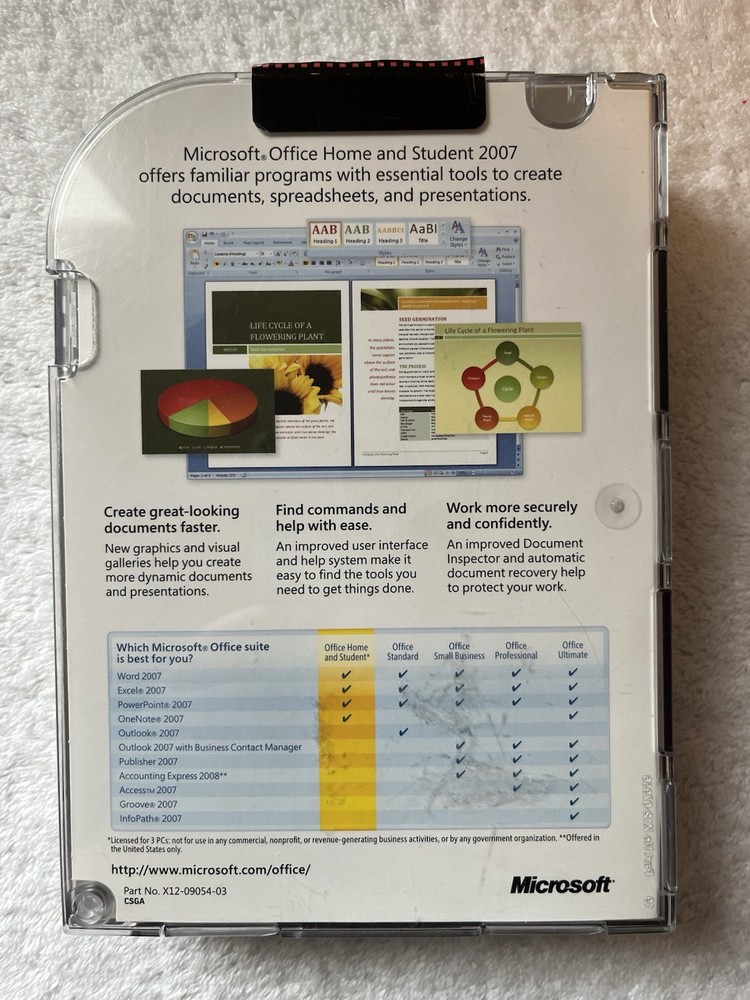 Microsoft Office Home & Student 2007 Used