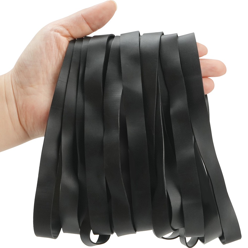 Large Rubber Bands Heavy Duty 30PCS Size #107 Black Elastic Long Rubber Bands