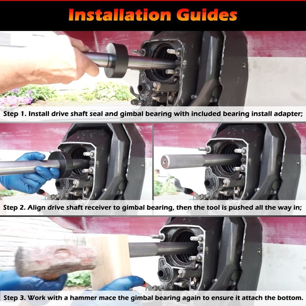 Gimbal Bearing Alignment and Install Kit, Heavy Duty Engine Alignment Tools S...