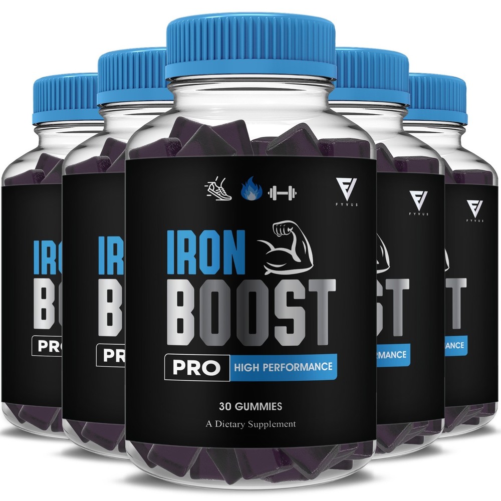 (5 Pack) Iron Boost Pro Performance Gummies, IronBoost Pro (5 Month Formula)