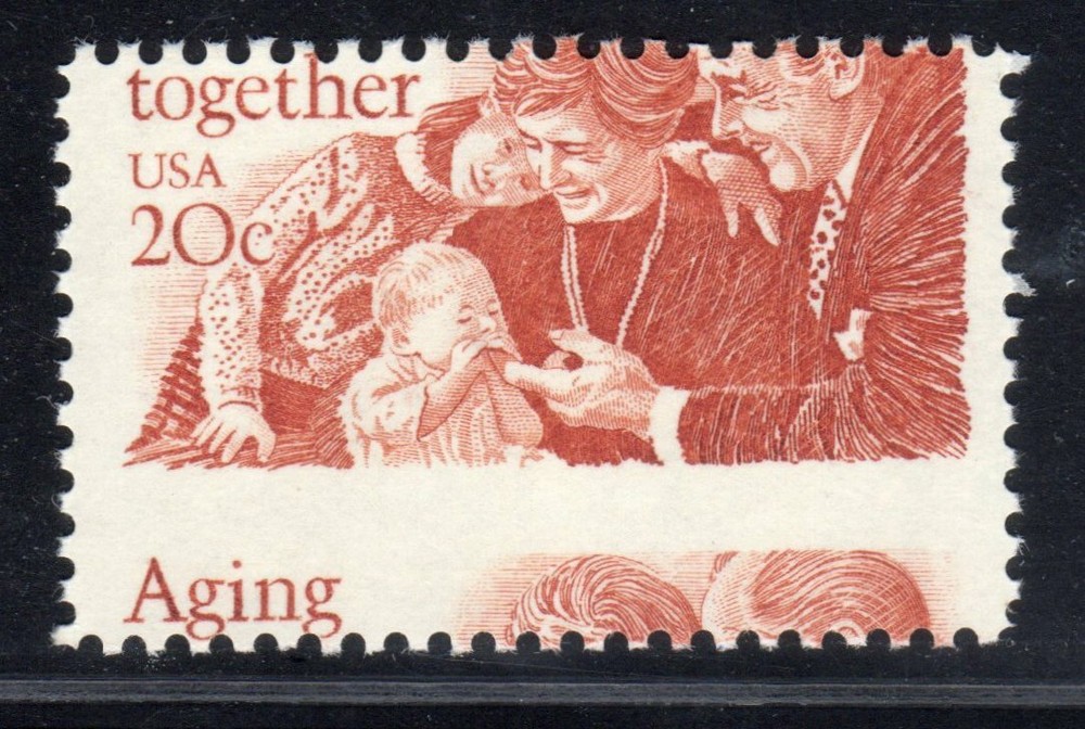 1982 US SC 2011 20c Aging Together - EFO Error - MNH