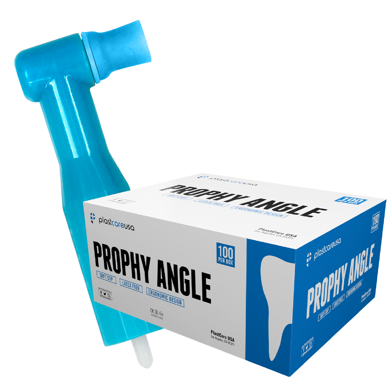 Dental Prophy Angles Soft Cup, Disposable & Latex Free (1 Box of 100)