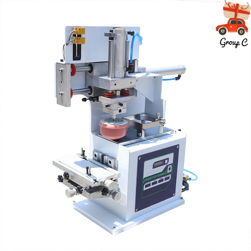Pneumatic Pad Printing Machine Sealed Ink Pad Printer Cups Stamping Embossing