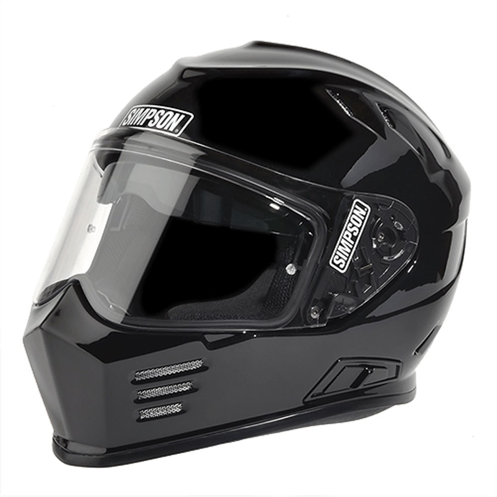 Simpson Helmet GBDL2; Ghost Bandit Large Full Face Gloss Black DOT/ECE