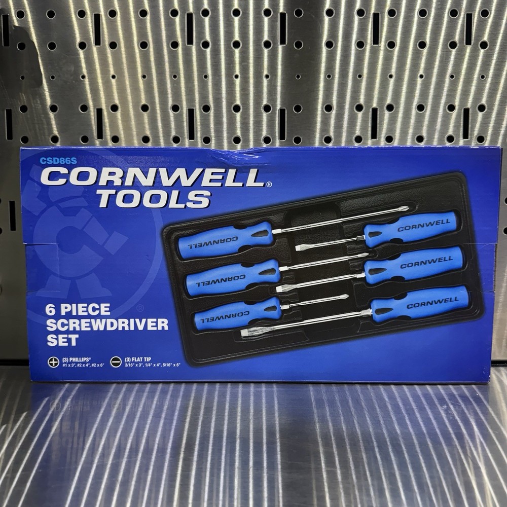 New Cornwell 6 Piece Screwdriver Set CSD86S
