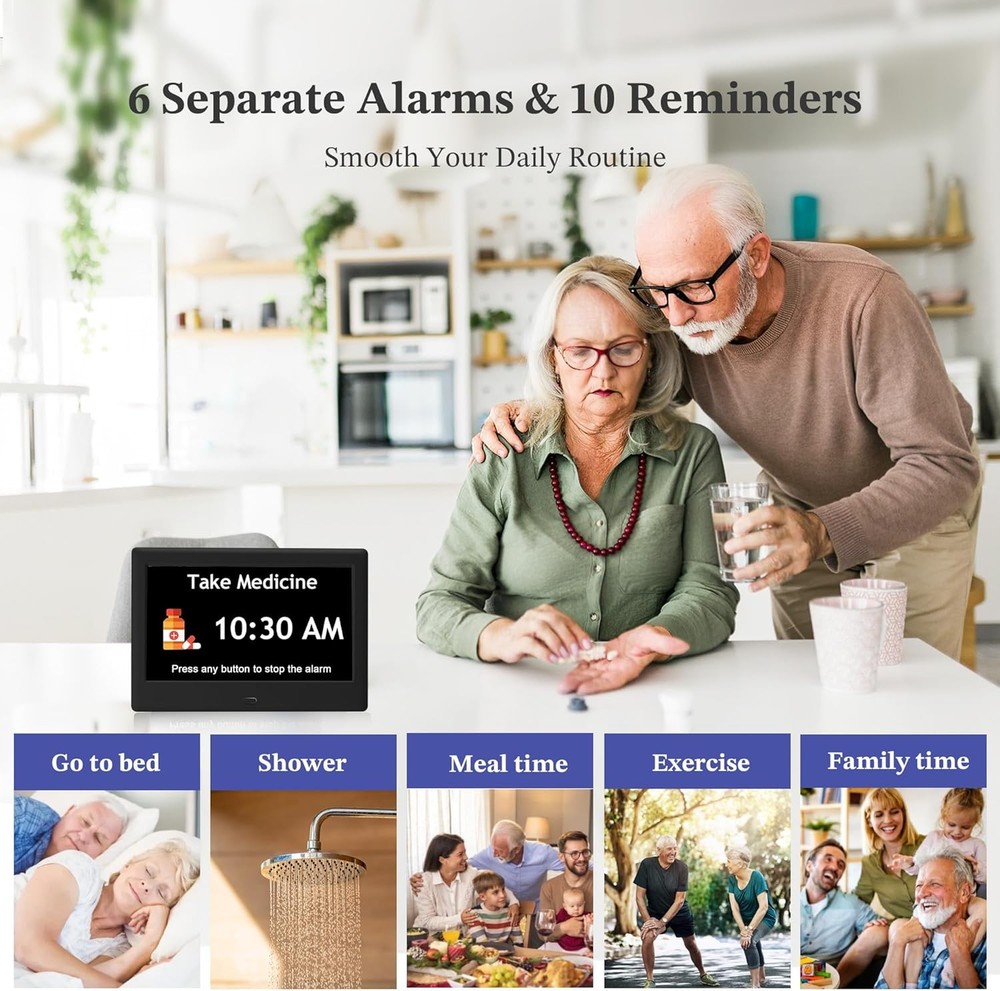 7-inch clock designed specifically for Alzheimer's patients