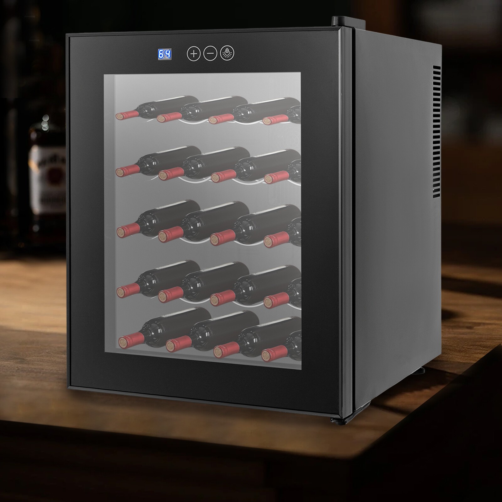 Wine Cooler, Mini Fridge Beverage Refigerator Small Wine fridge 20 Bottle