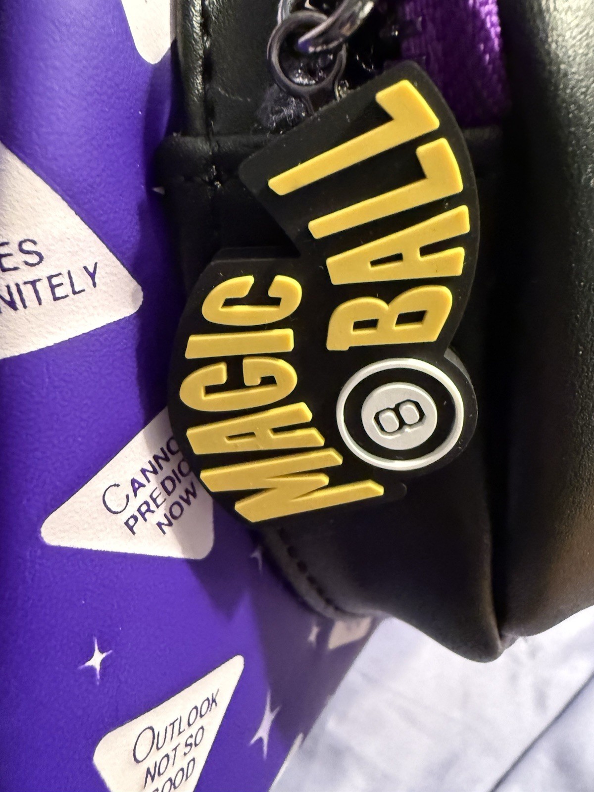 Loungefly Mini Backpack: Magic 8 Ball Fortune Telling Purple Game Lenticular