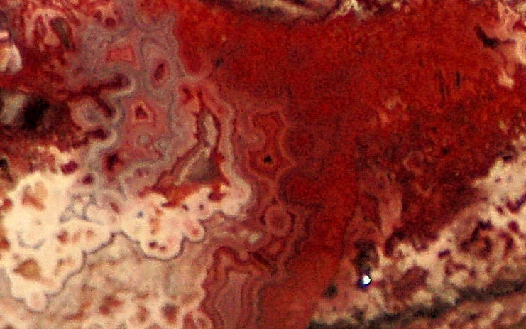Red Crazy Lace Agate Cabochon 35 carats