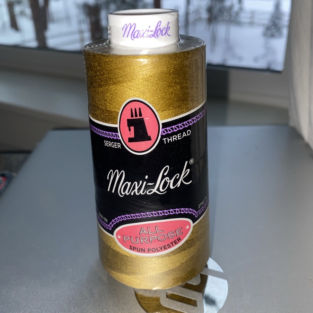 Maxi-Lock ~ Serger Thread -  Brass  3000 yd All Purpose - NEW