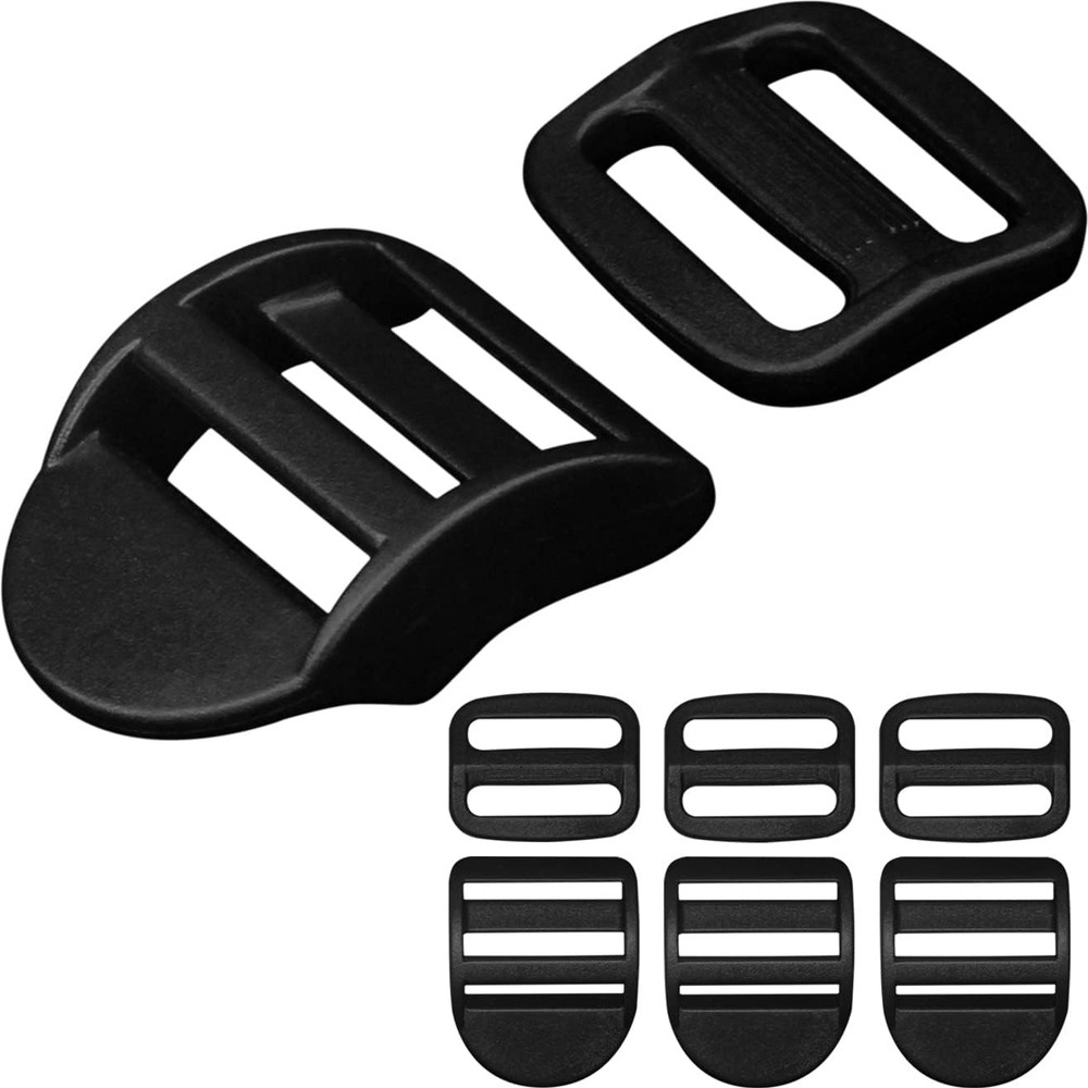 LASIGHT 4 Pack Slider Ladder Lock Buckle and Tri-Glide Slide