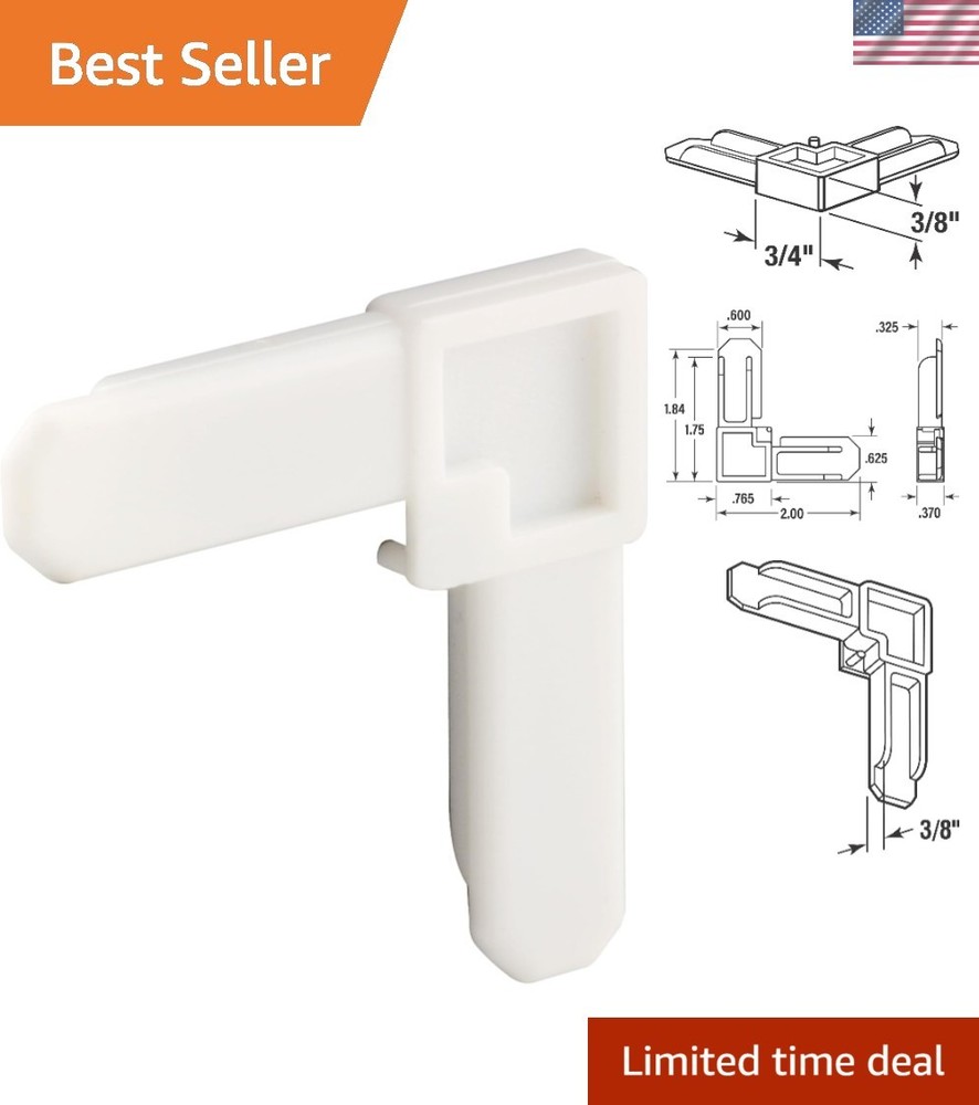 100 White Plastic Screen Frame Corners, 3/8 In. x 3/4 In. - For Quick Assembly