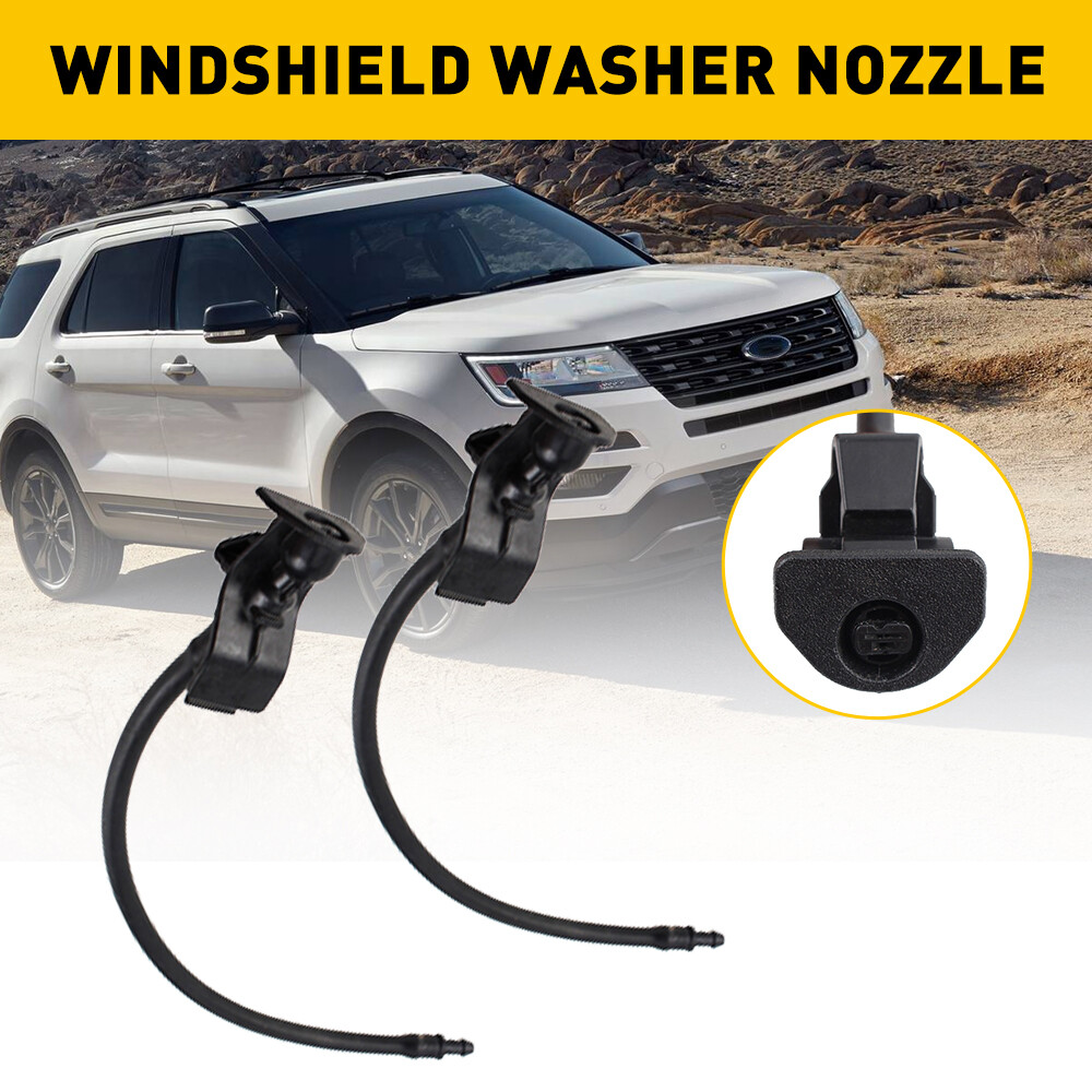 2 PCS For Ford Explorer 2011-2018 Windshield Wiper Washer Nozzle Sprayer Jets
