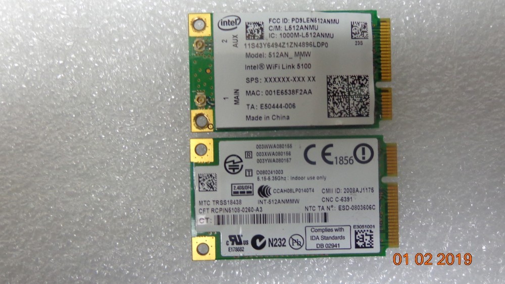Intel WiFi Link 5100 Model 512AN_MMW