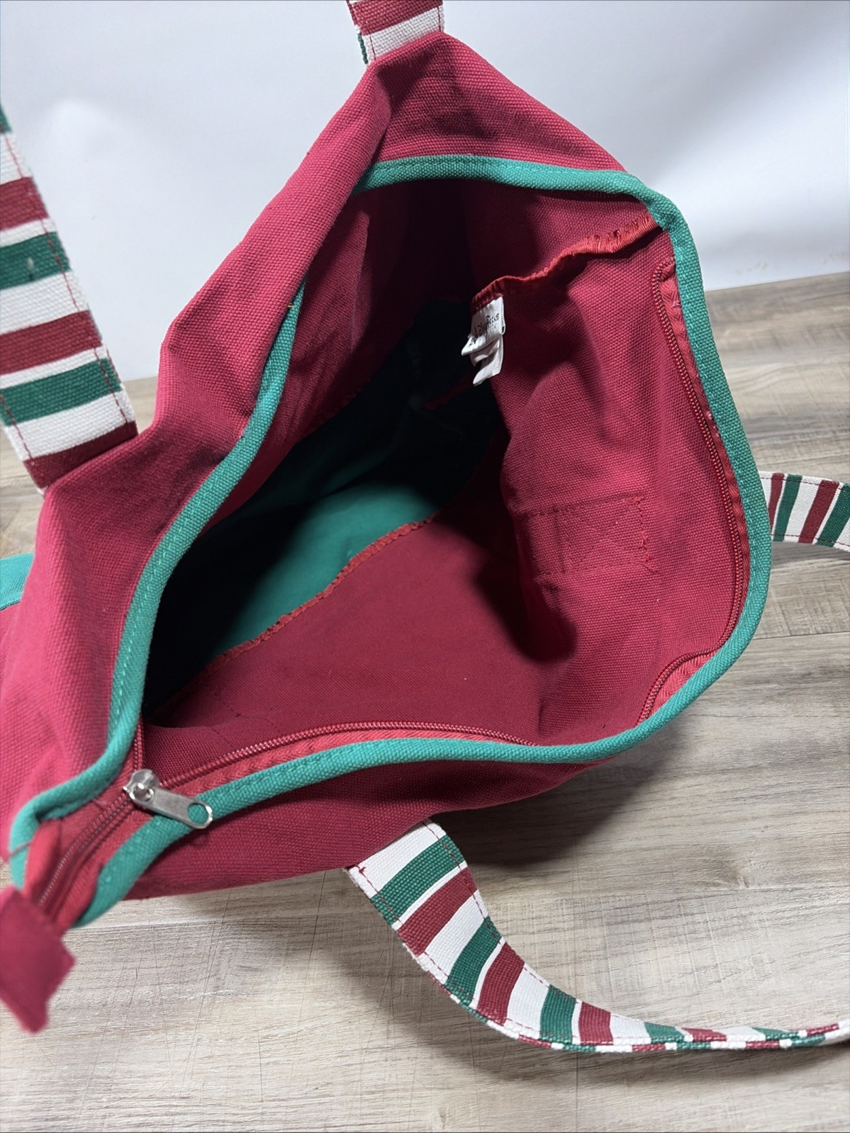 NWOT Disney World Disney Parks Christmas Mickey & Minnie Canvas Tote Bag 20x15