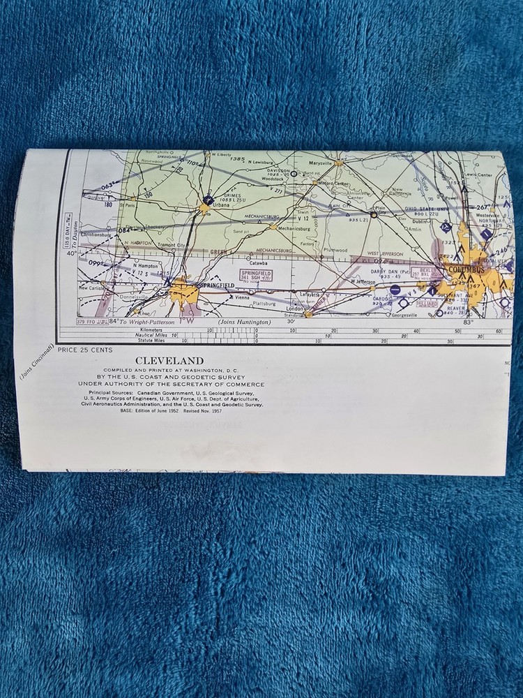 1968 Cleveland OH Aeronautical Map