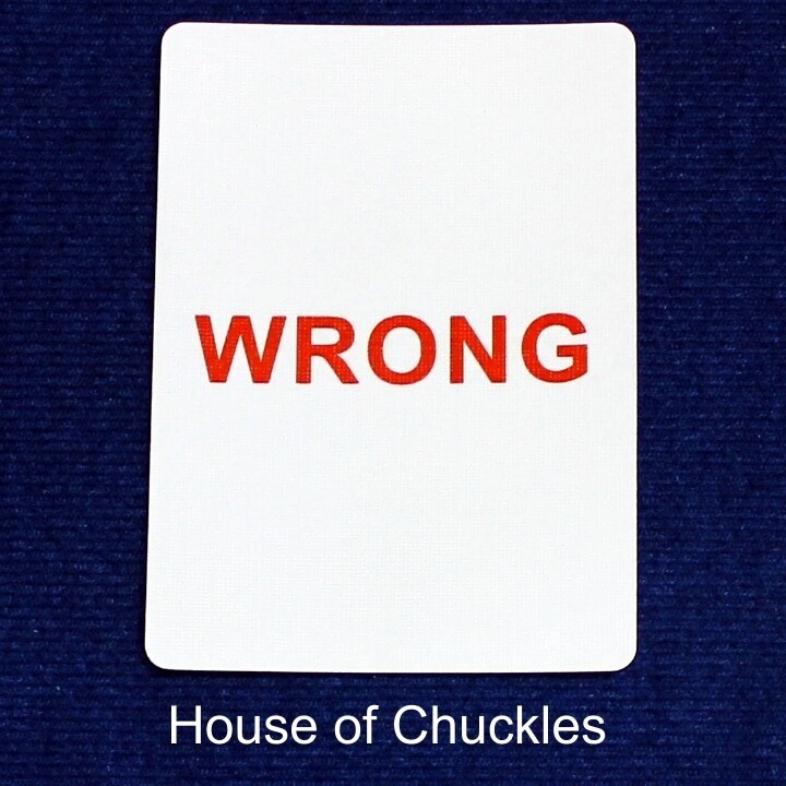 Wrong, Bicycle Printed Gaff Card, Blue