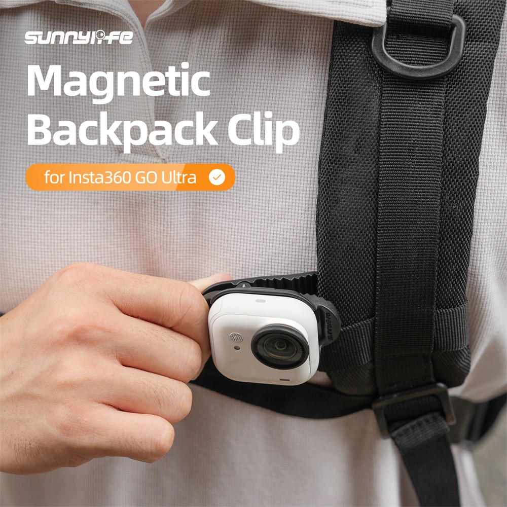 For Insta360 GO Ultra Camera Magnetic Backpack Clip Vertical-Horizontal Mount