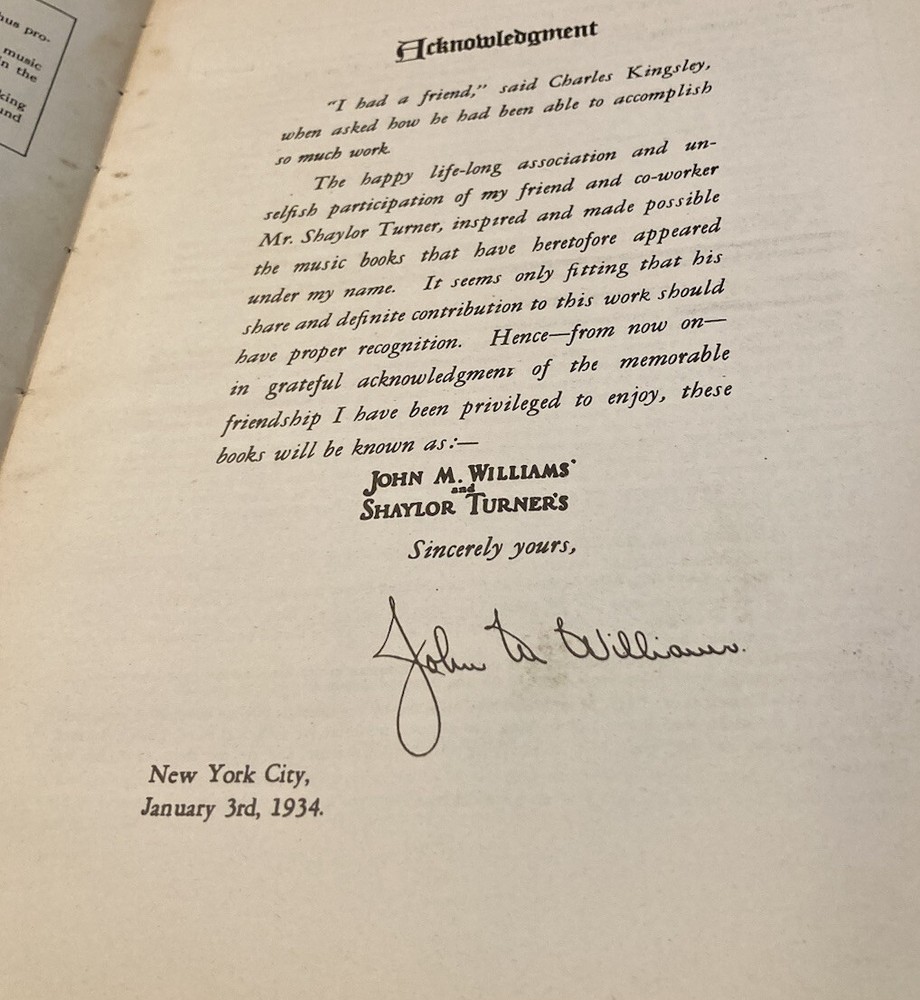 John Williams Shaylor Turner Second Grade Piano Method Book 1934 Step By Step