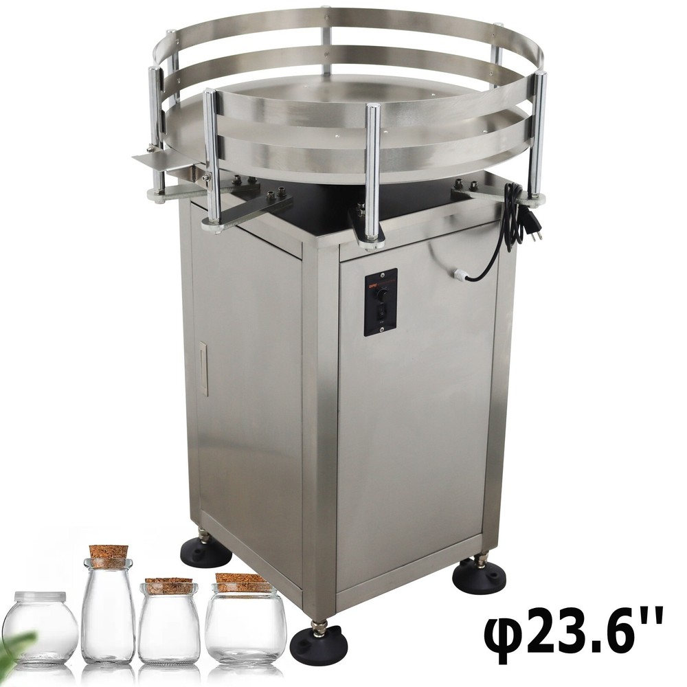 Round Bottle Collecting Machine φ23.6'' Bottle Distributing Sorting Rotary 110V