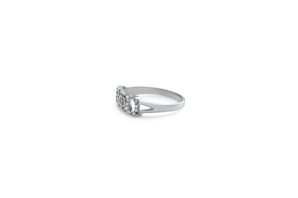 Beta Phi Omega Sterling Silver Ring with CZs NEW!!!
