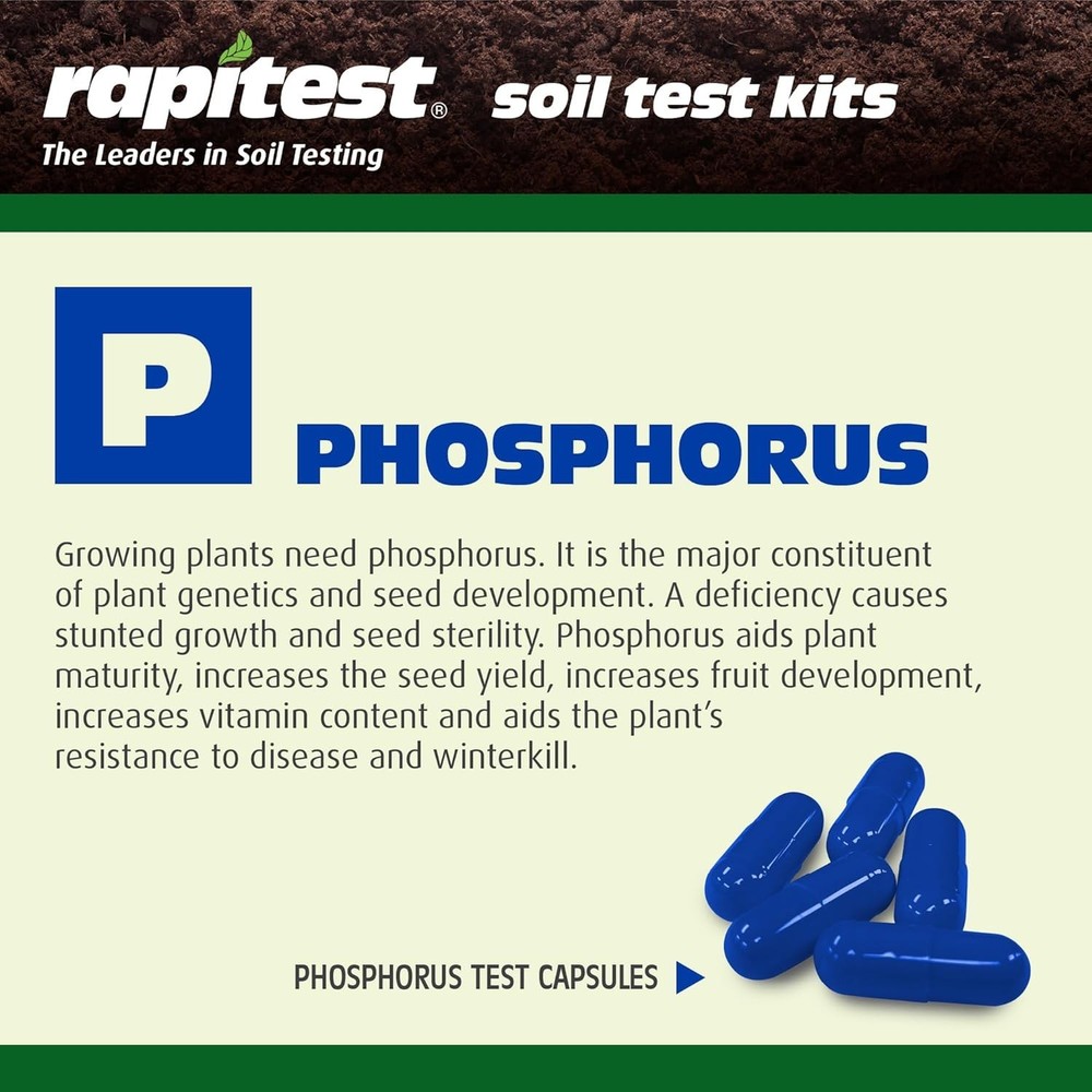 Rapitest Garden Soil Kit - 40 Tests for pH, Nitrogen, Phosphorus & Potash
