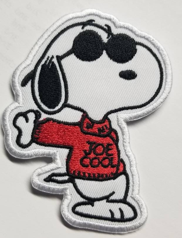 Snoopy Joe Cool Embroidered Patch approx 2.5x3.5"