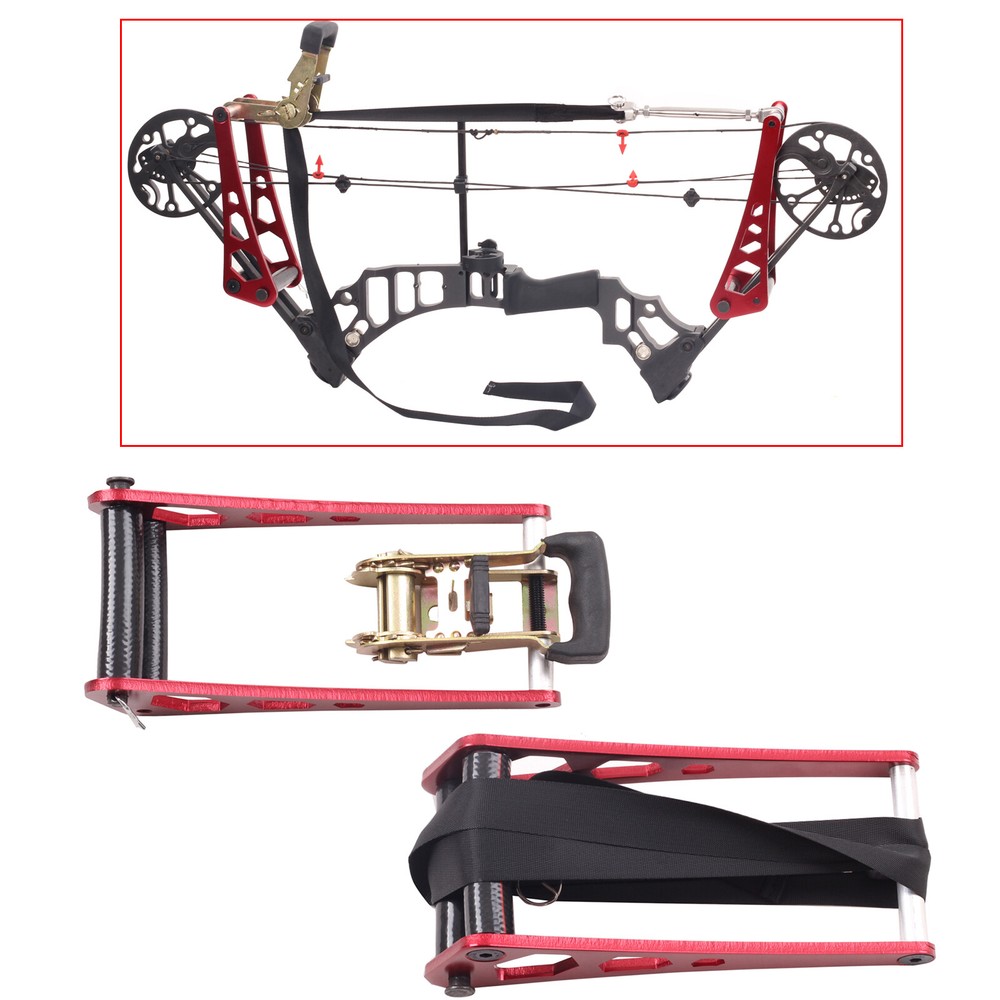 Archery Bow Press Tool - Portable Aluminum Alloy Ratchet for Compound Bow String