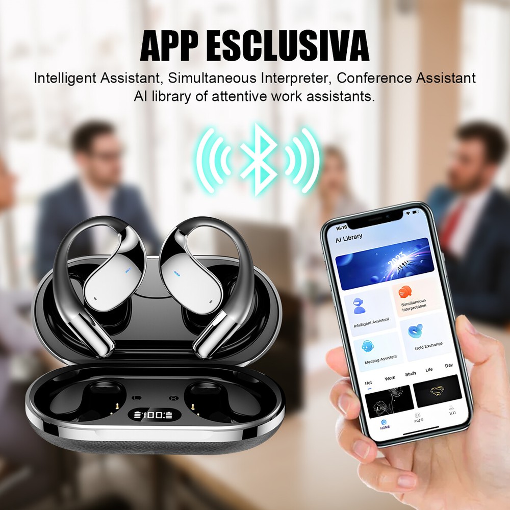 Translation Earbuds Multi Languages Instant Translate Smart Bluetooth Headphones
