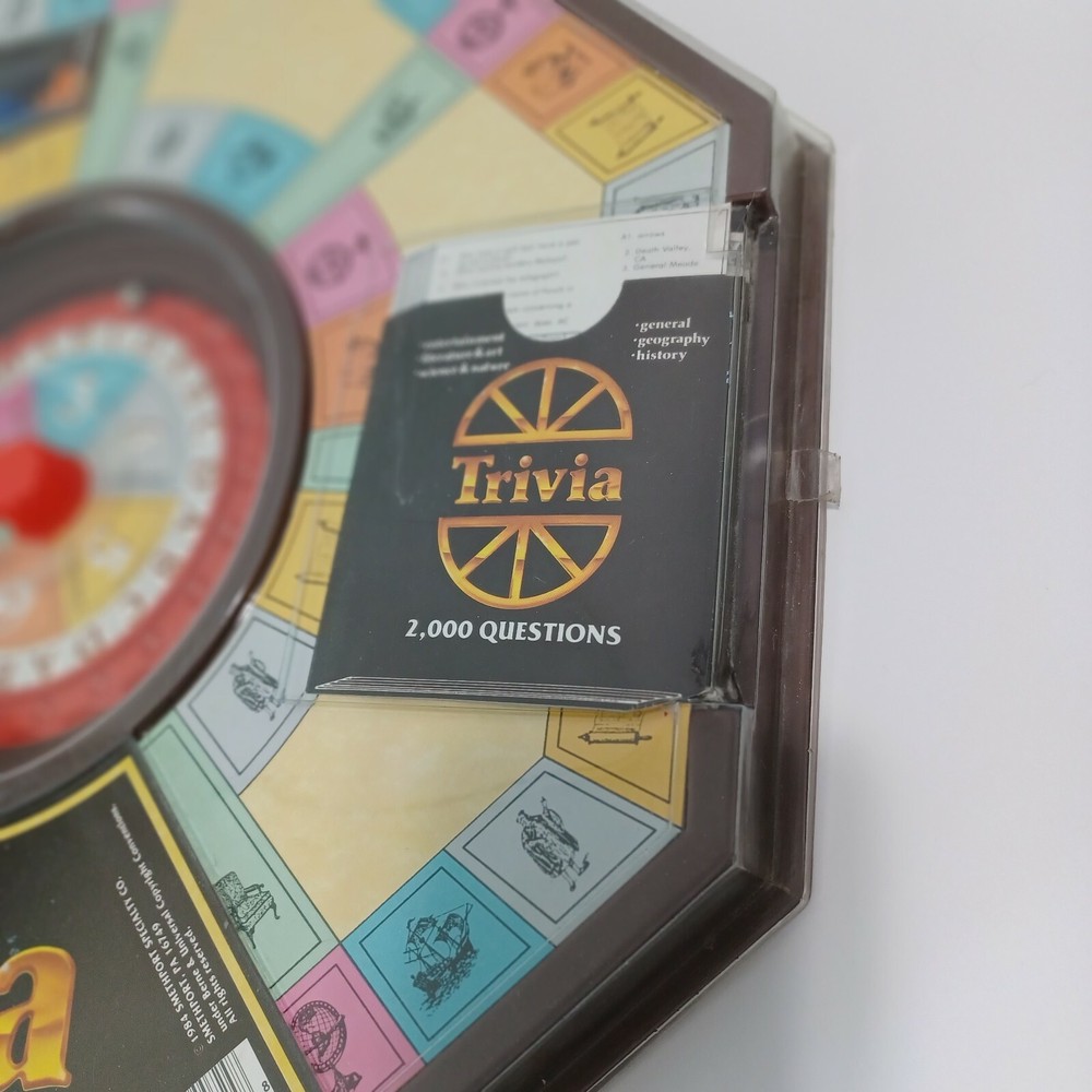 Spin Trivia Game 1984 Octagonal Board Game with Spinner and 2000 Questions