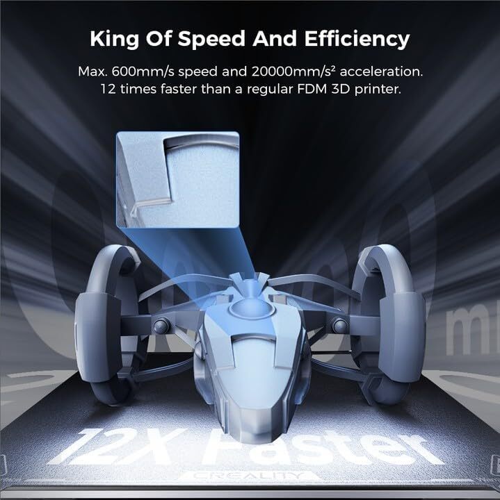 Creality K1 Max 3D Printer, 600mm/s High-Speed w/Auto Leveling Smart AI Function