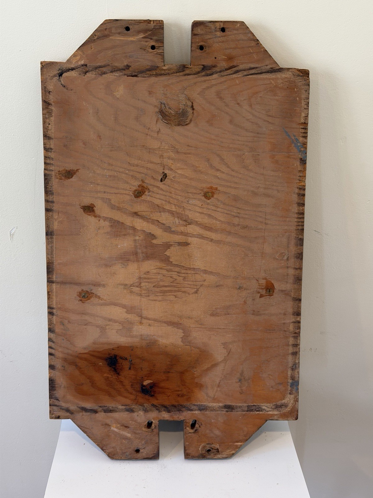 Antique Industrial Wood Foundry Mold Abstract Wall Art Anchor Vines Leaves