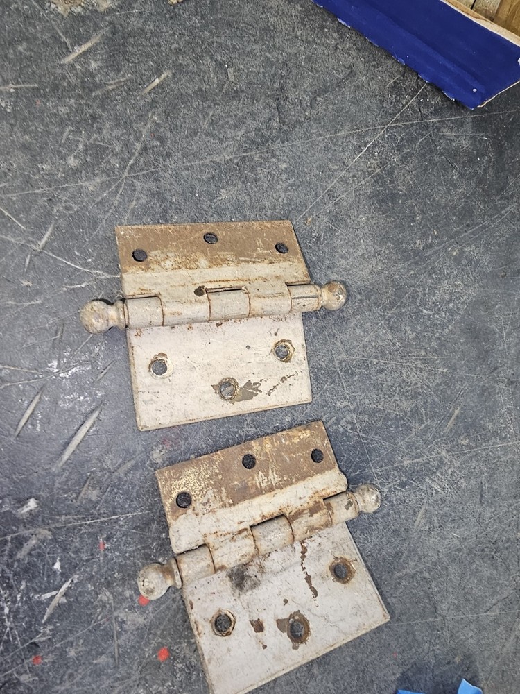 Vintage Brass Ball Tip Butt Door Hinge