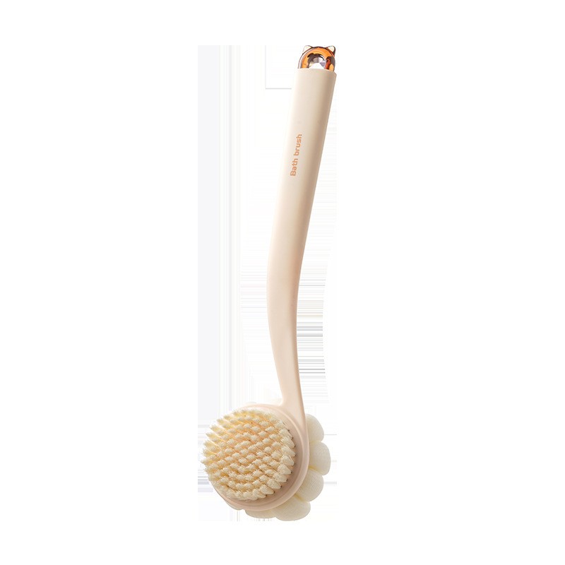 Back Scrubber Long Handle Shower Brush Soft Double-Sided Bath Exfoliating Tool