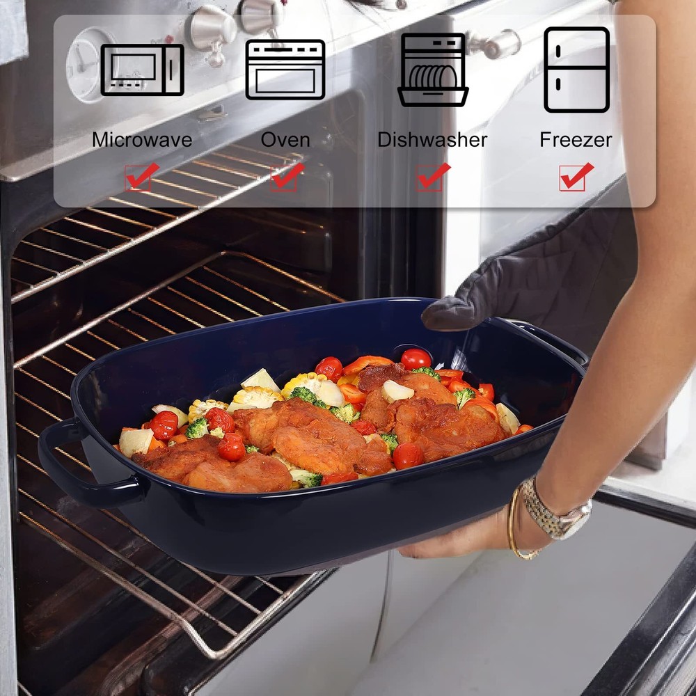 4.5 Quart Ceramic Baking Dishserving Bakeware For Casserolelasagnagratinbroiling