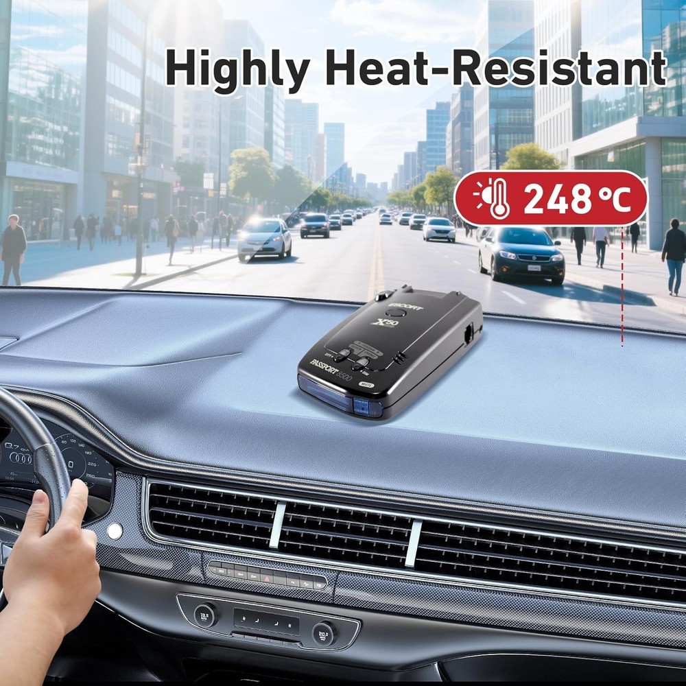 Universal Radar Detector Dashboard Hook Ring Mount Bracket, No-Drill Installation