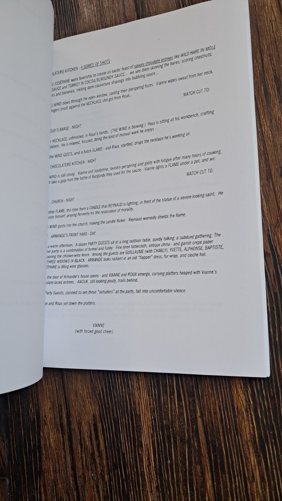 Chocolat: A Screenplay (Wrappers / Brads) Original Script