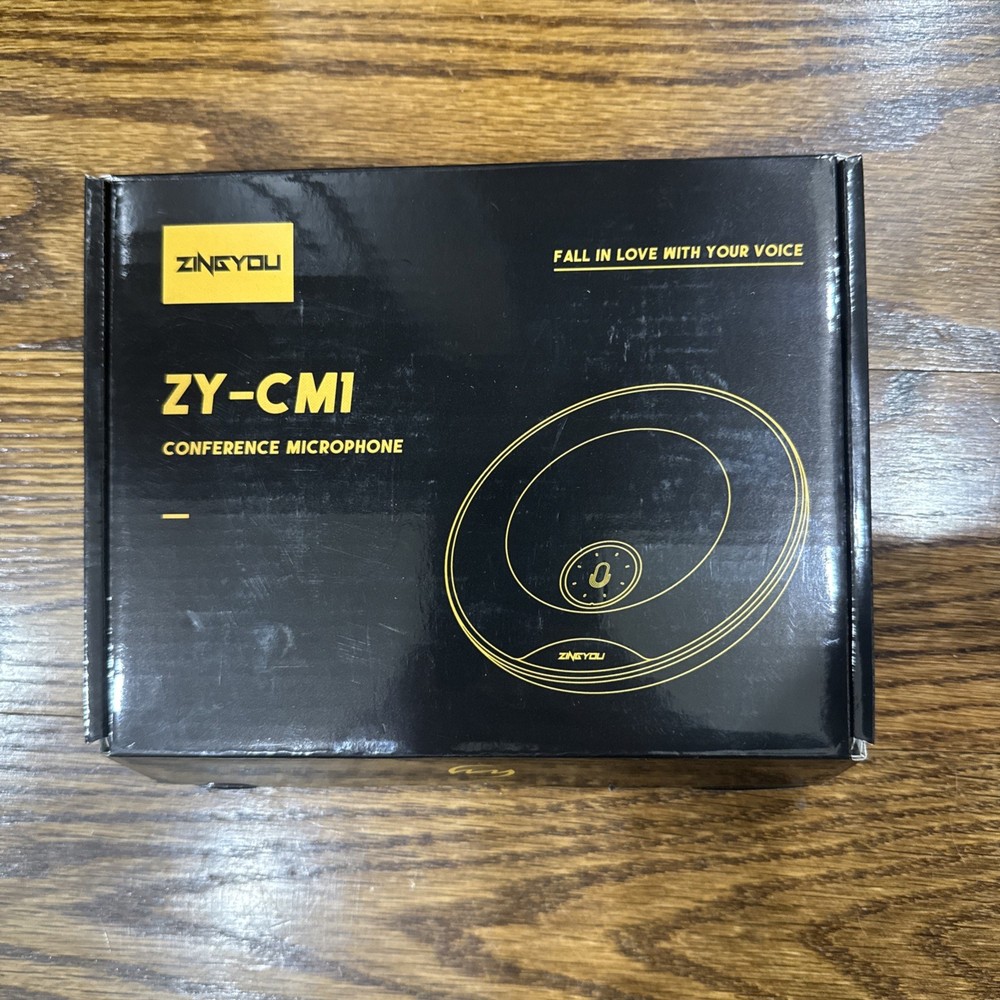 NIB ZINGYOU USB Confer Microphone 360° Omnidirectional Computer Laptop PC Mic