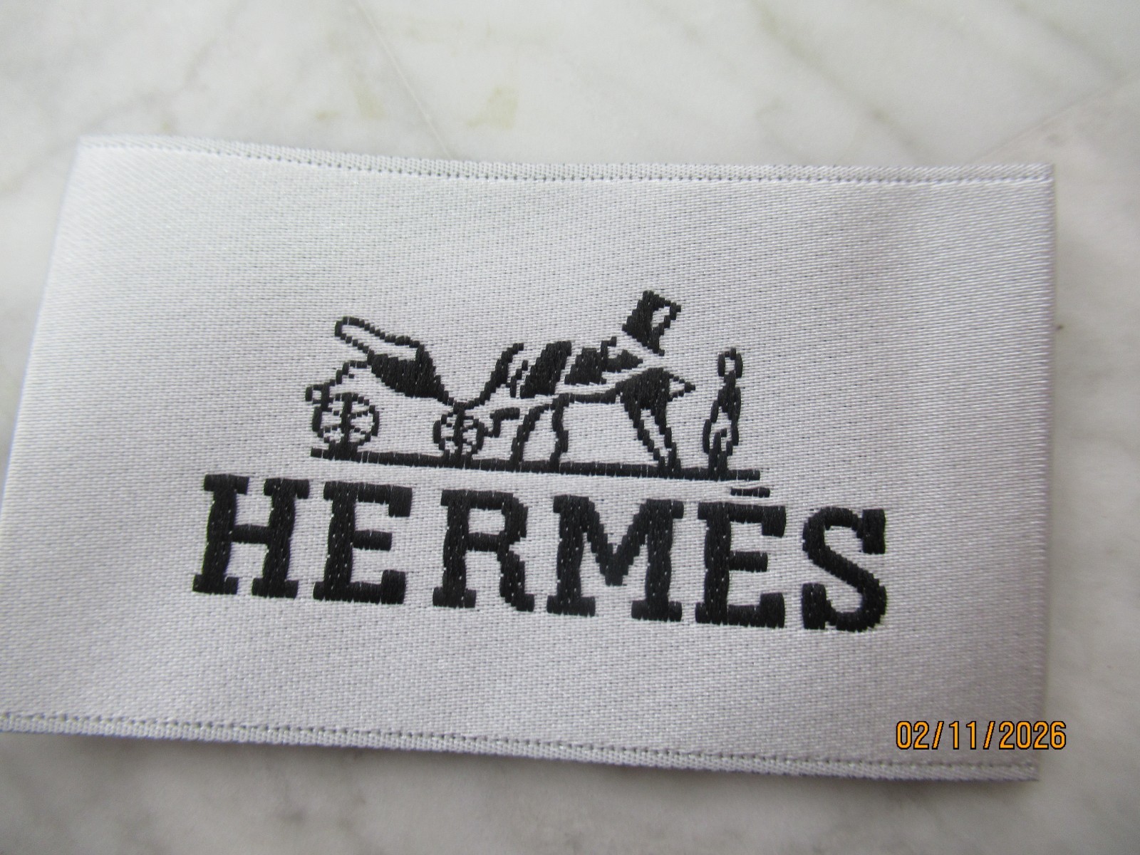 HERMES 1 Designer Tag LABEL Replacement Sewing Accessories 3'' lot 1