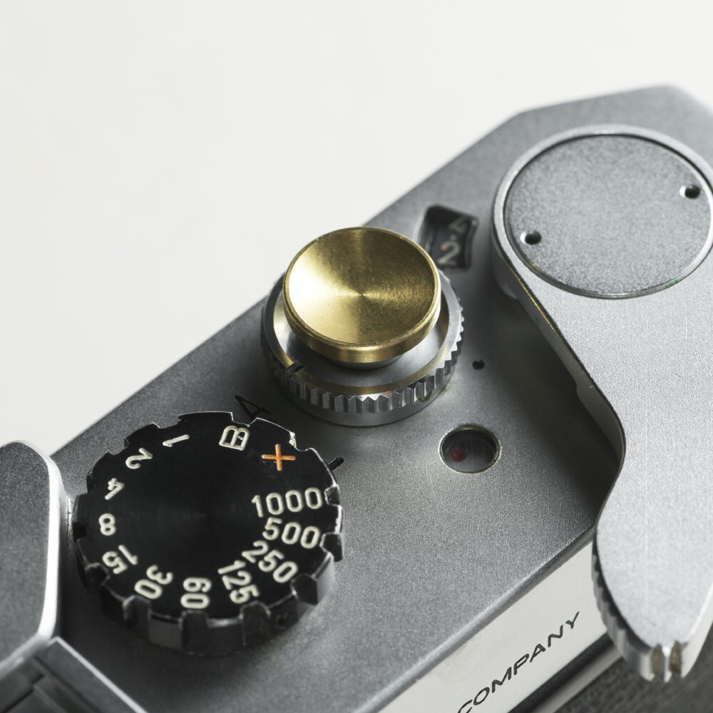 CAMERA SOFT SHUTTER RELEASE BUTTON 10MM BRASS 4 LEICA CANON NIKON / SRB-B