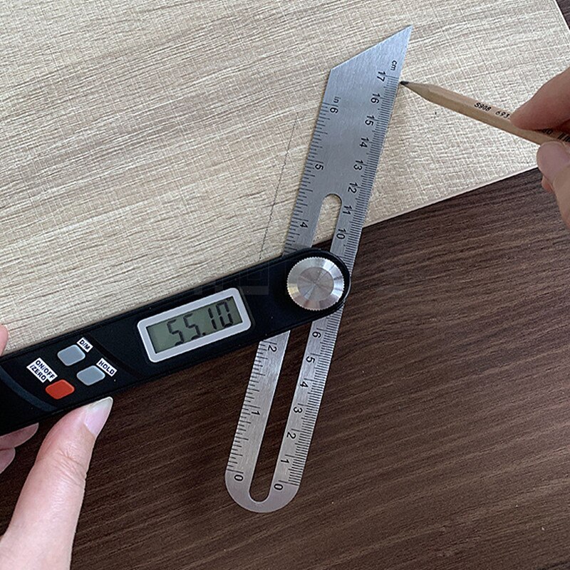 T Bevel Gauge Digital Protractor Tool Electronic Level 360 Degree Angle Finder